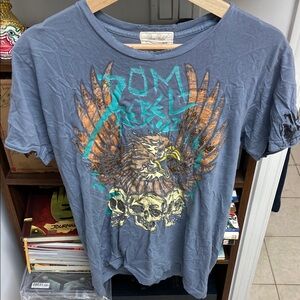 VTG Dom Rebel “Set It On Fire” Graphic Eagle T-Shirt